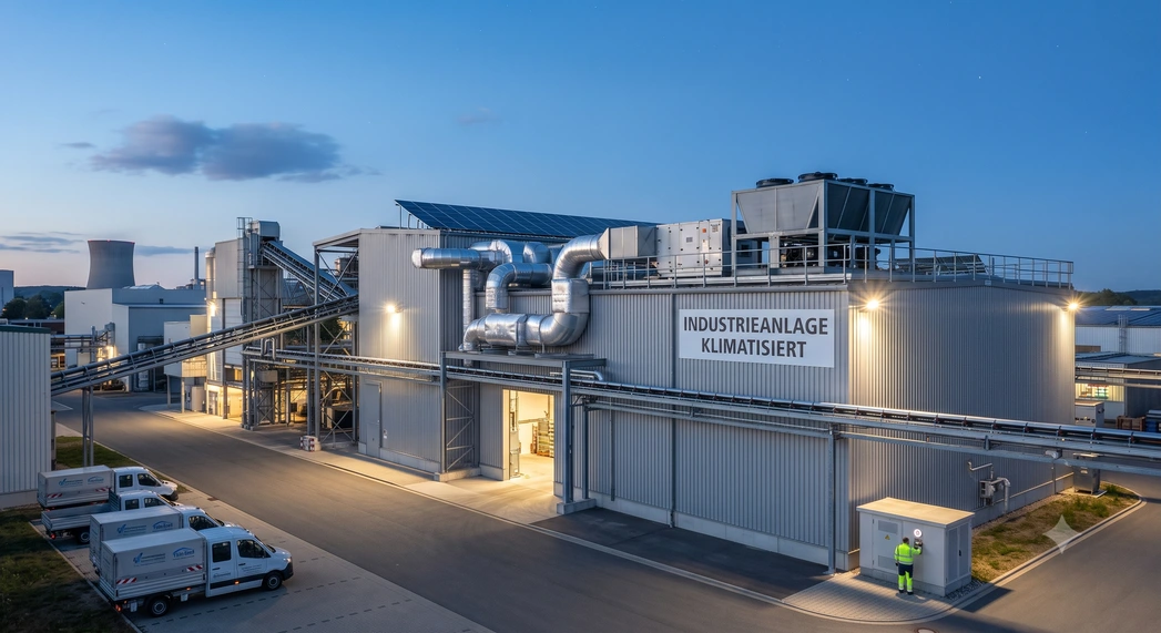 Industriehalle mit technischer Kälteanlage